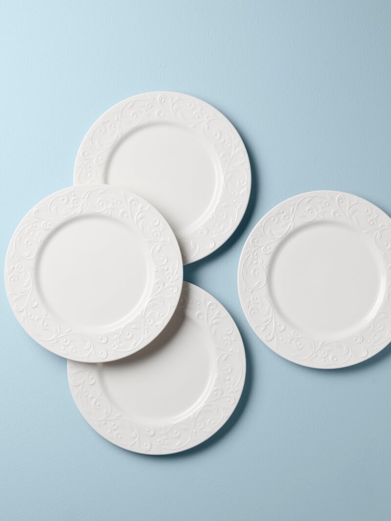 Opal Innocence Carved 4-Piece Dinner Plate Set